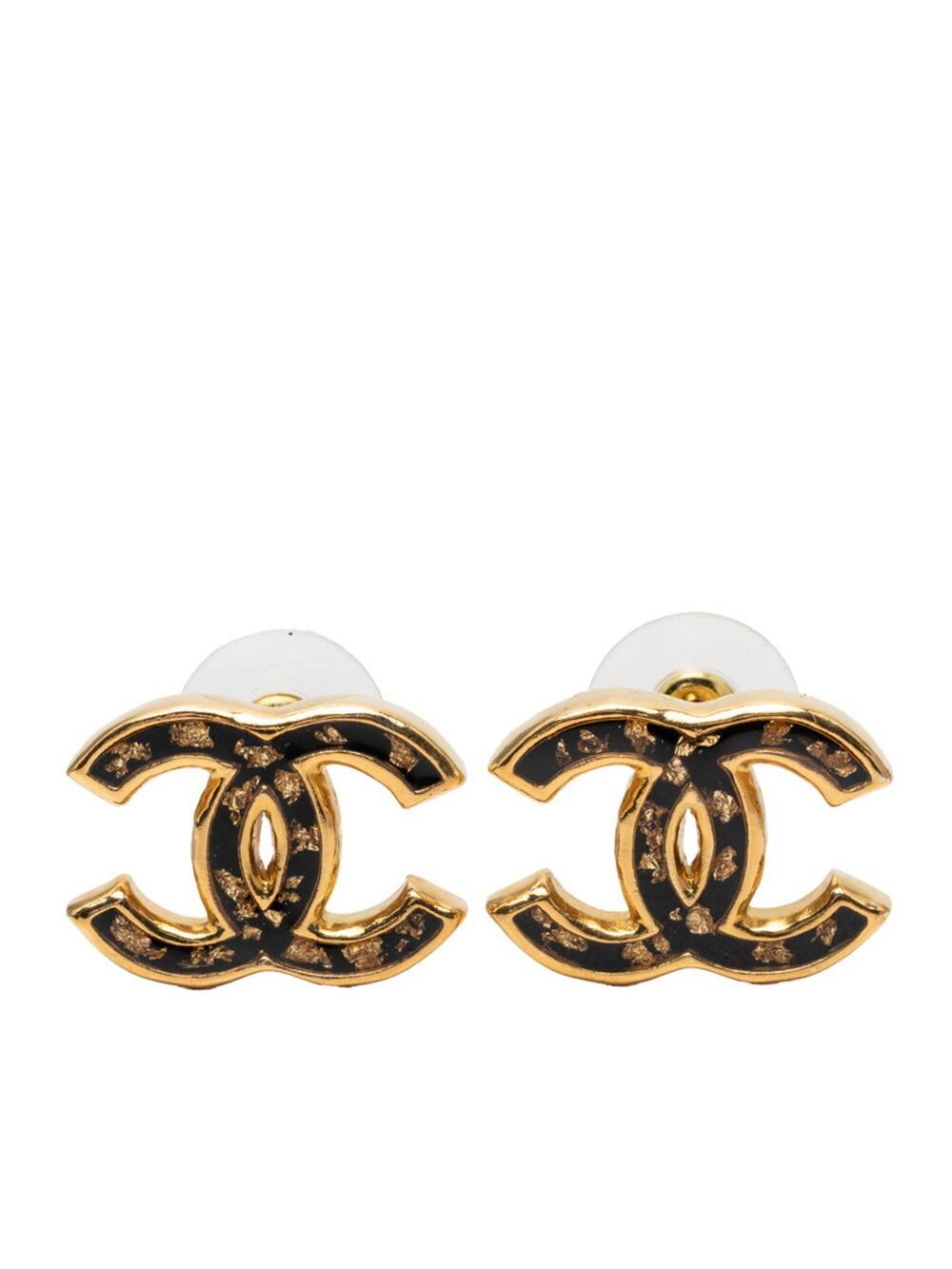 Chanel Cc Logo Stud Earrings Gold-Tone #287852C96B